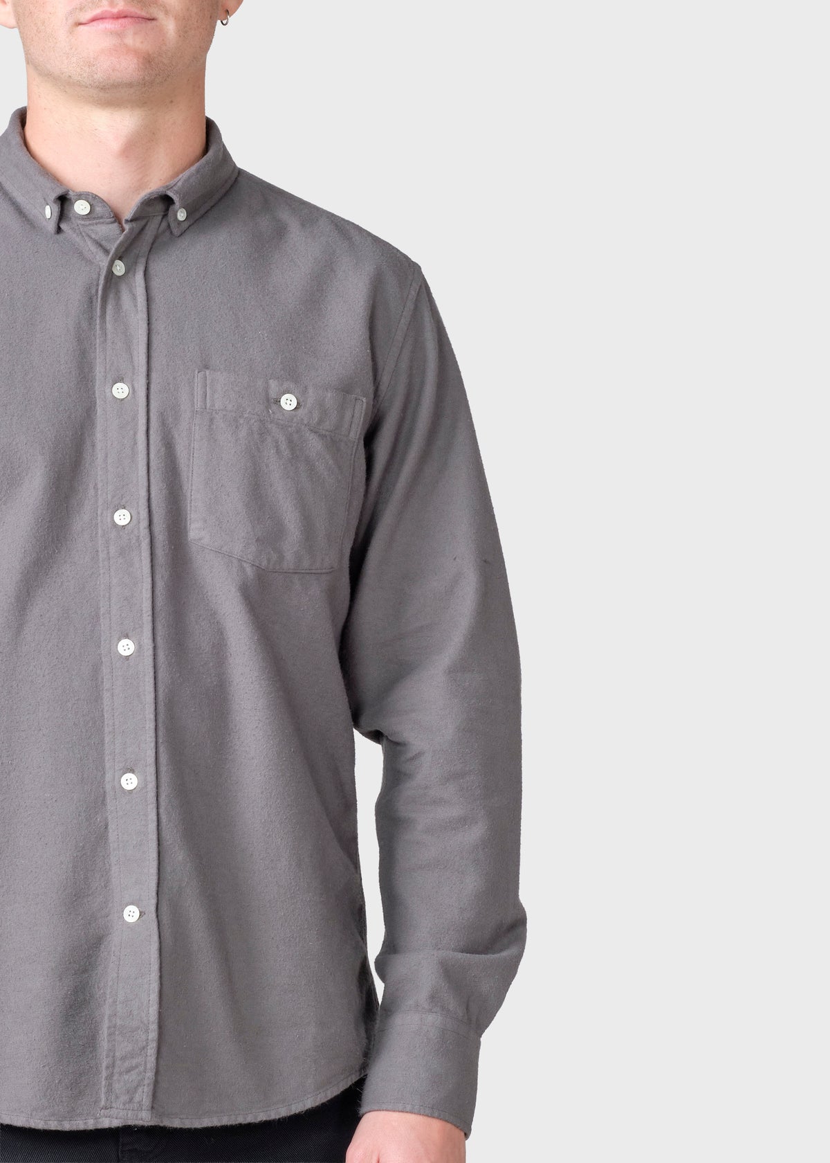 Klitmøller Collective ApS Benjamin flannel shirt Shirts Taupe