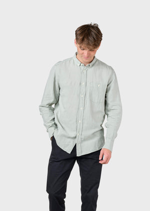 Klitmøller Collective ApS Benjamin linen shirt Shirts Sage