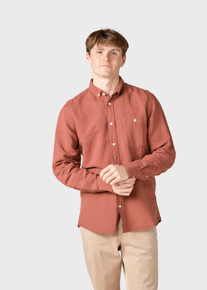 Klitmøller Collective ApS Benjamin linen shirt Shirts Terracotta