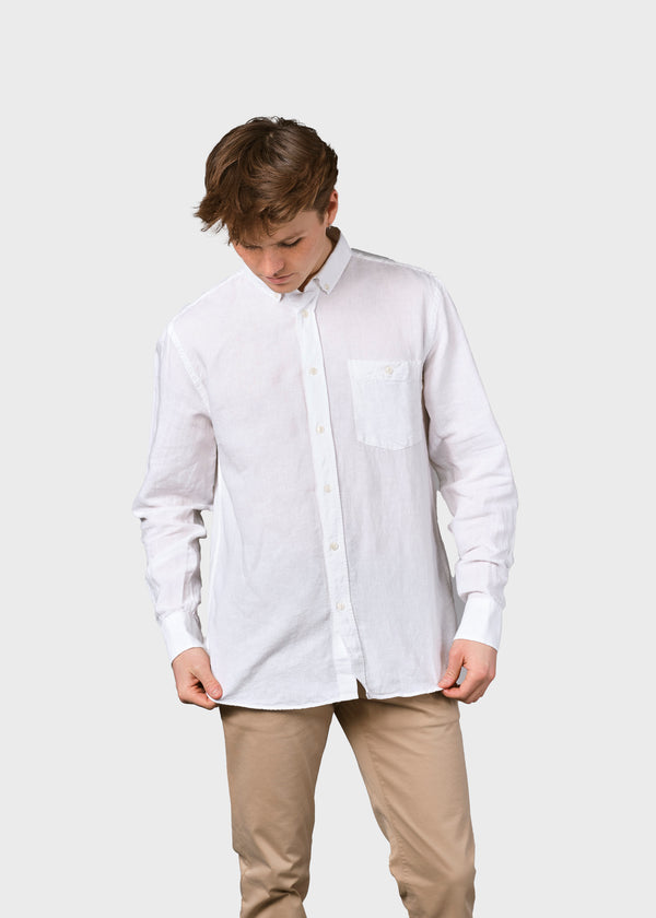 Klitmøller Collective ApS Benjamin linen shirt Shirts White
