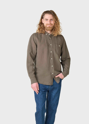 Klitmøller Collective ApS Benjamin linen shirt OCS Shirts Taupe
