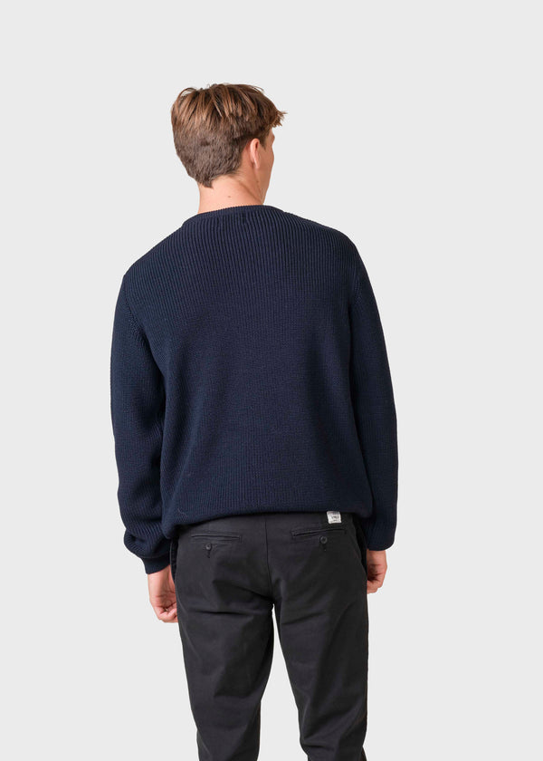 Klitmøller Collective ApS Benny knit  Knitted sweaters Navy