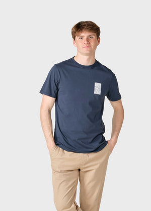 Klitmøller Collective ApS Bertil tee  T-Shirts Navy