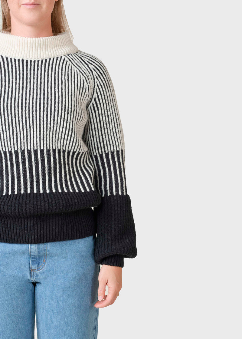 Klitmøller Collective ApS Betty knit  Knitted sweaters Black/cream