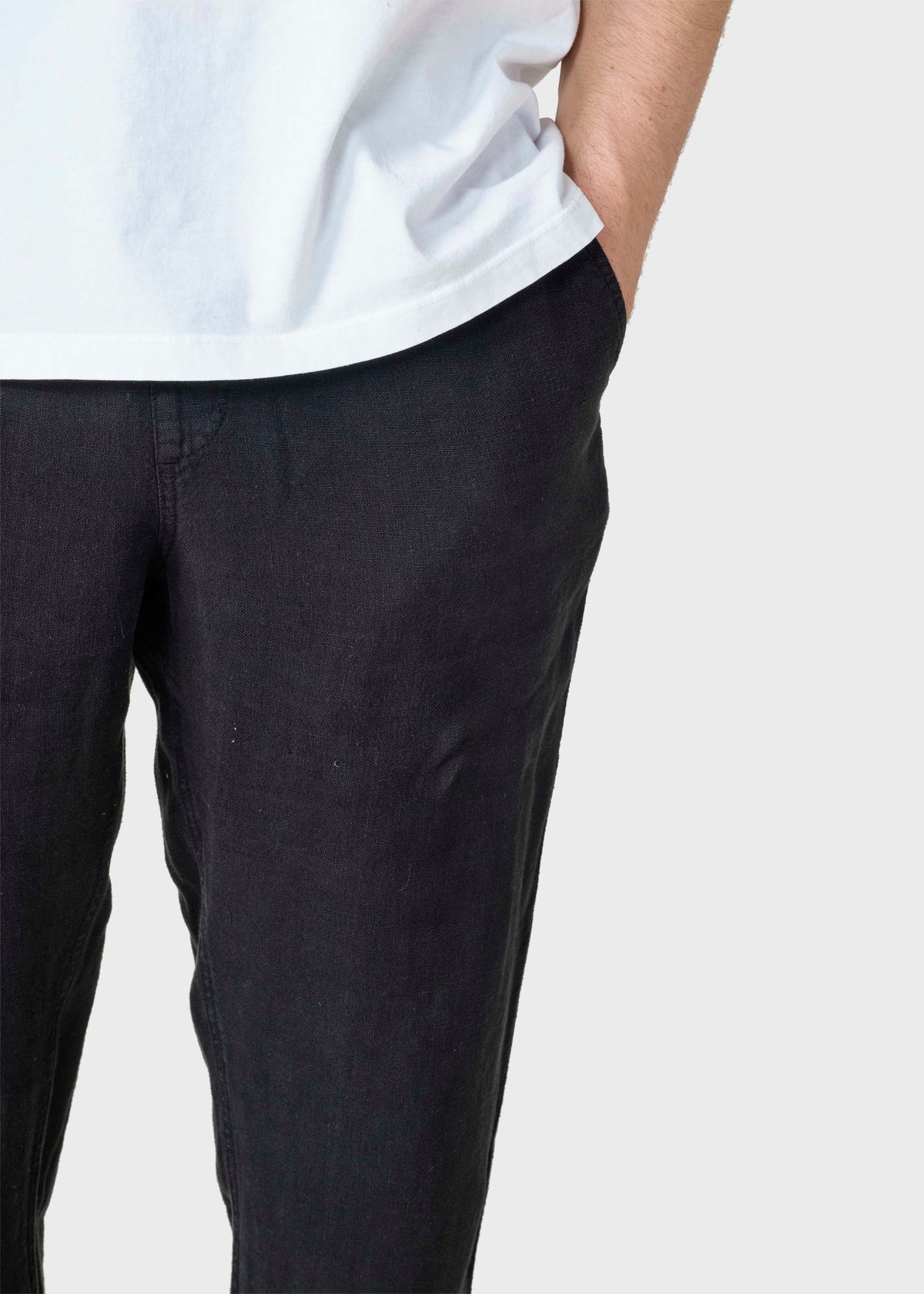 Klitmøller Collective ApS Birger Cotton/Linen pants Pants Black