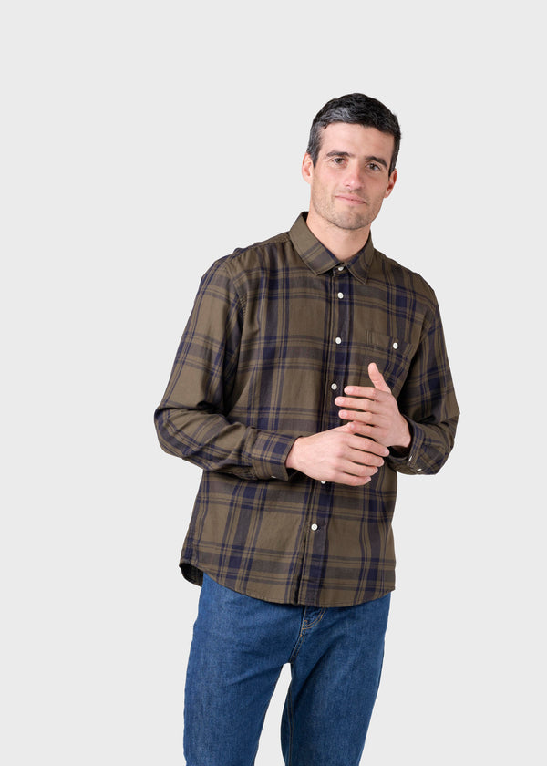 Klitmøller Collective ApS Bruce shirt  Shirts Olive/navy