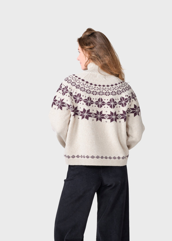 Klitmøller Collective ApS Claire knit Knitted sweaters Pastel sand/burgundy