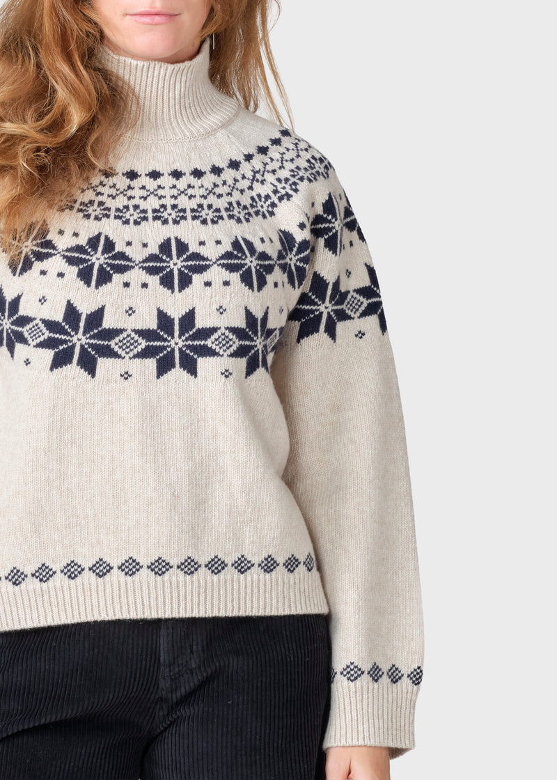 Klitmøller Collective ApS Claire knit Knitted sweaters Pastel sand/navy