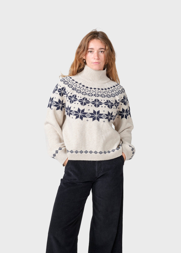 Klitmøller Collective ApS Claire knit Knitted sweaters Pastel sand/navy