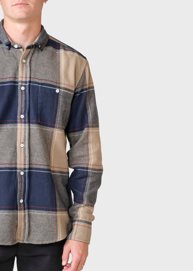 Klitmøller Collective ApS Claus shirt  Shirts Sand/navy/red