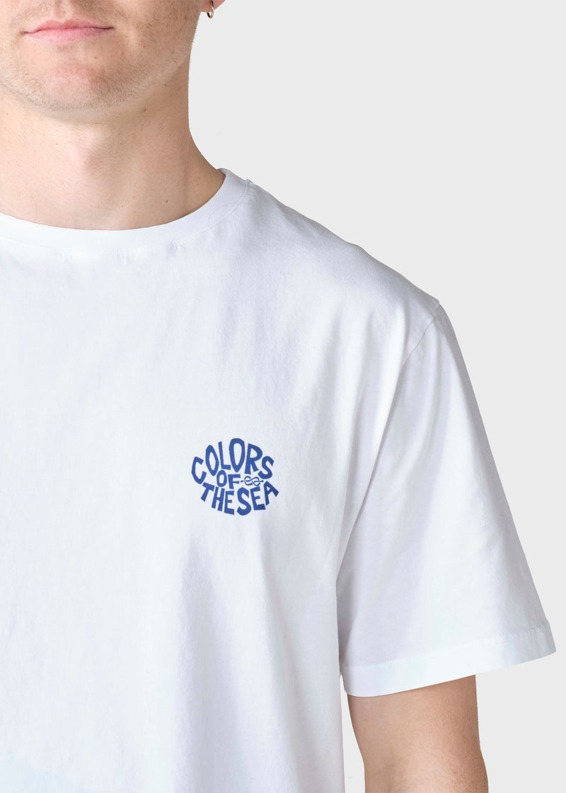 Klitmøller Collective ApS Colours tee  T-Shirts White/ocean print