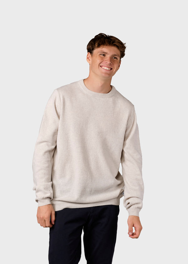 Klitmøller Collective ApS Daniel knit Knitted sweaters Pastel grey