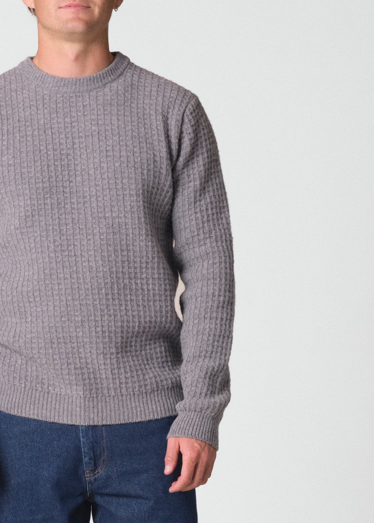 Klitmøller Collective ApS Eddie knit Knitted sweaters Light grey