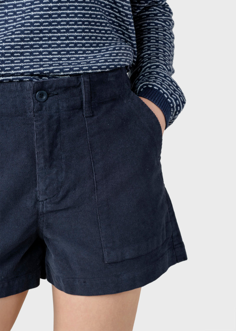 Klitmøller Collective ApS Eileen cord shorts Walkshorts Navy