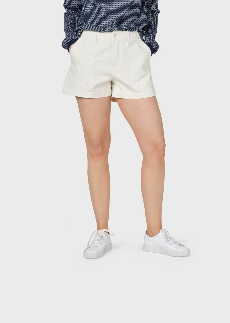 Klitmøller Collective ApS Eileen denim shorts Walkshorts Cream