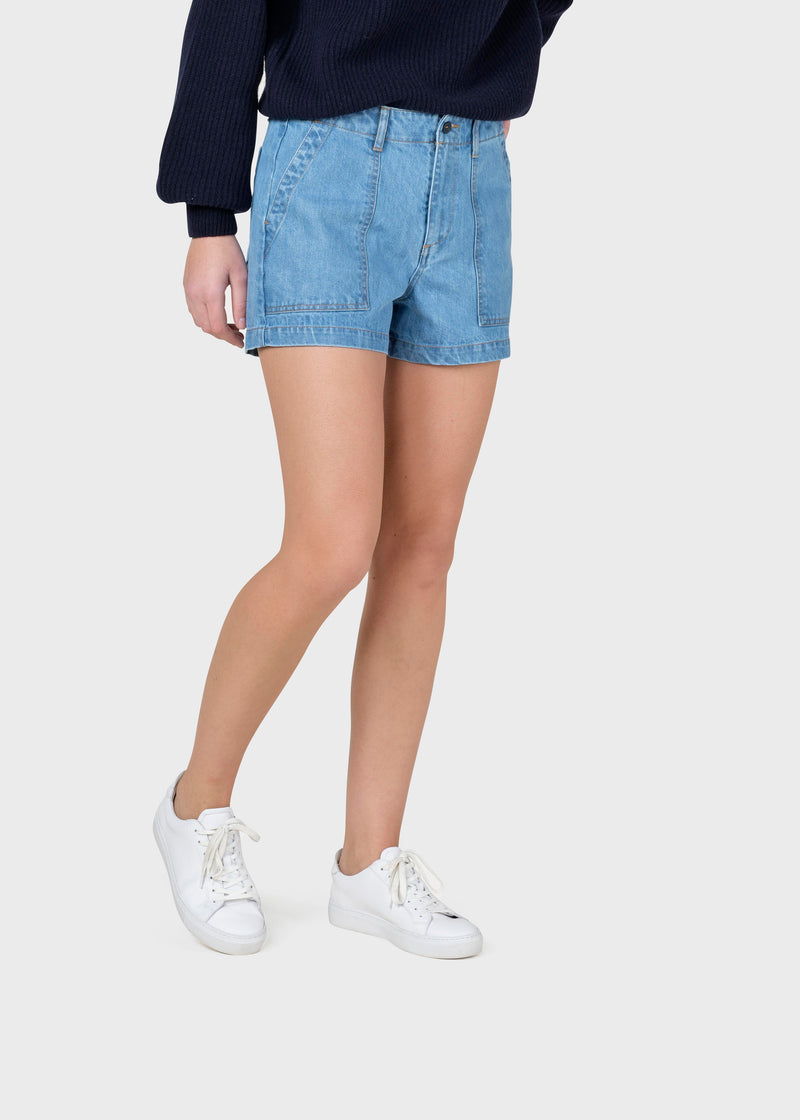 Klitmøller Collective ApS Eileen denim shorts Walkshorts Light blue