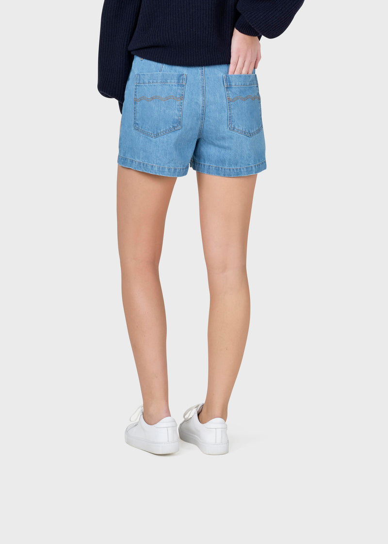 Klitmøller Collective ApS Eileen denim shorts Walkshorts Light blue