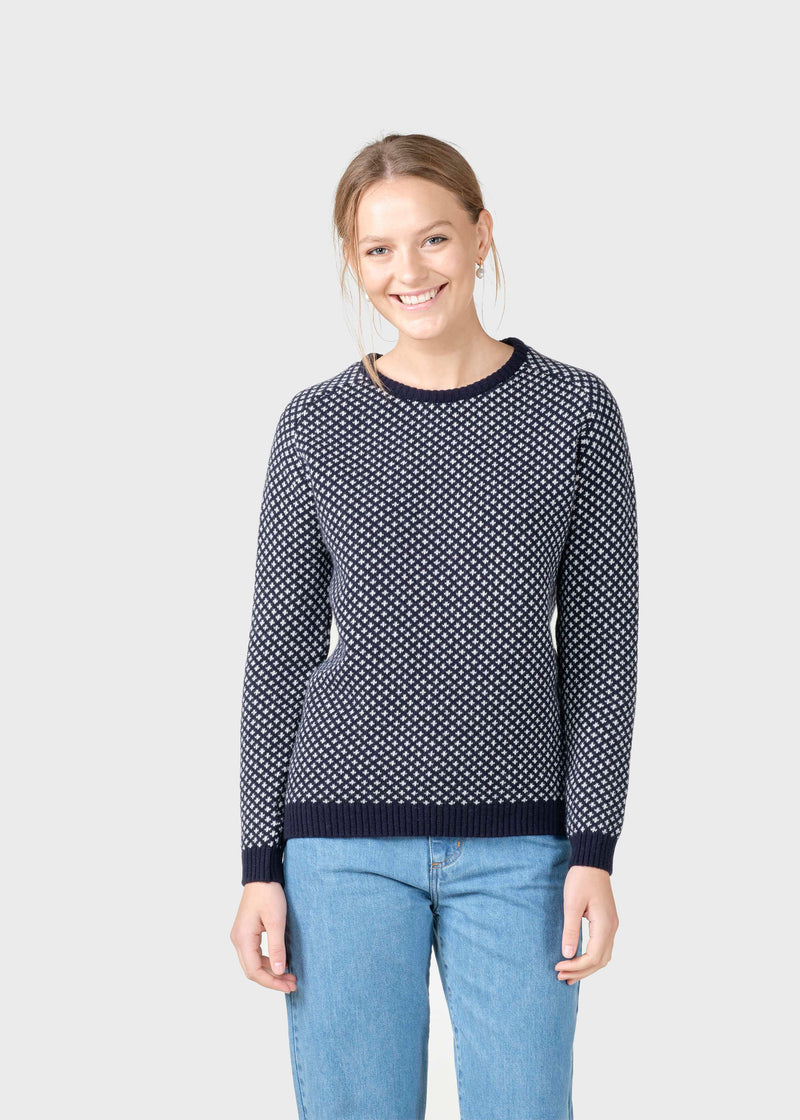Klitmøller Collective ApS Elaine knit Knitted sweaters Navy/cream