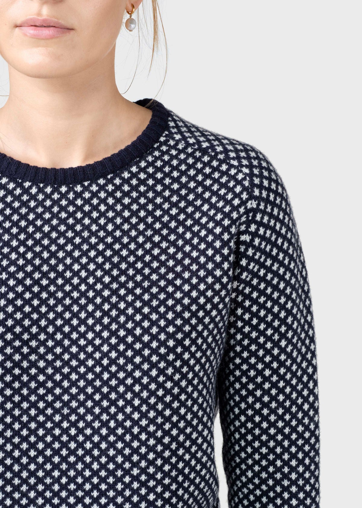 Klitmøller Collective ApS Elaine knit Knitted sweaters Navy/cream
