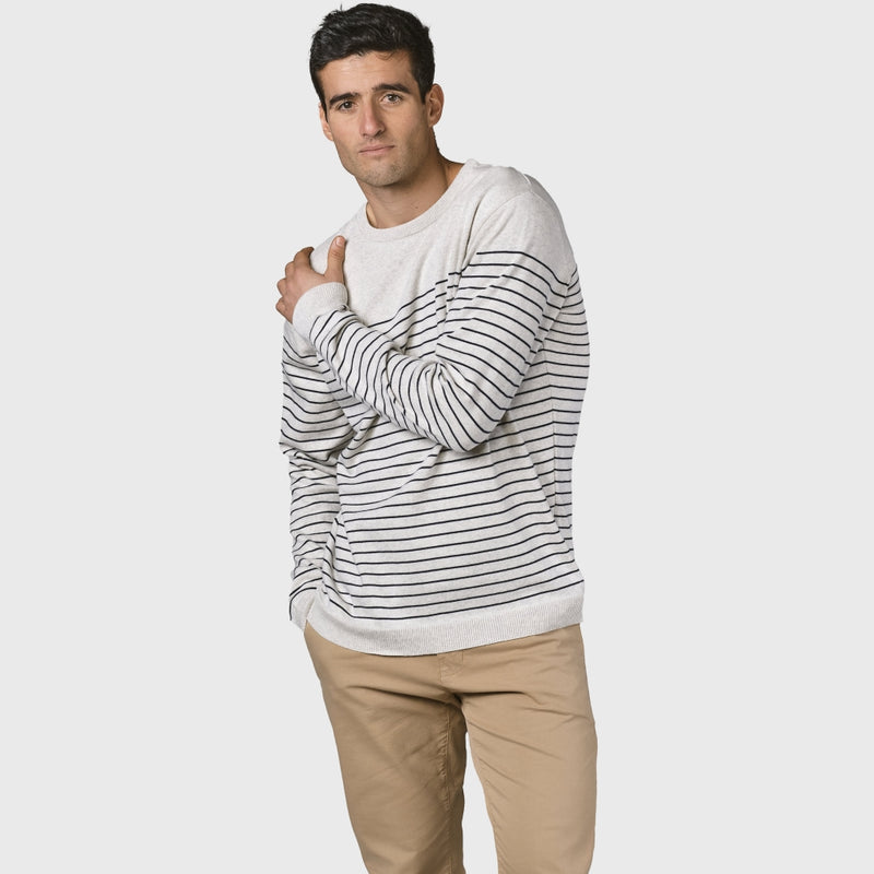 Klitmøller Collective ApS Elias knit Knitted sweaters Cream/navy