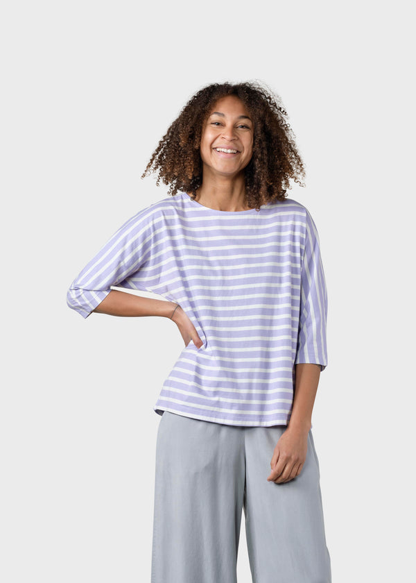 Klitmøller Collective ApS  Emma striped tee T-Shirts Lilac/cream