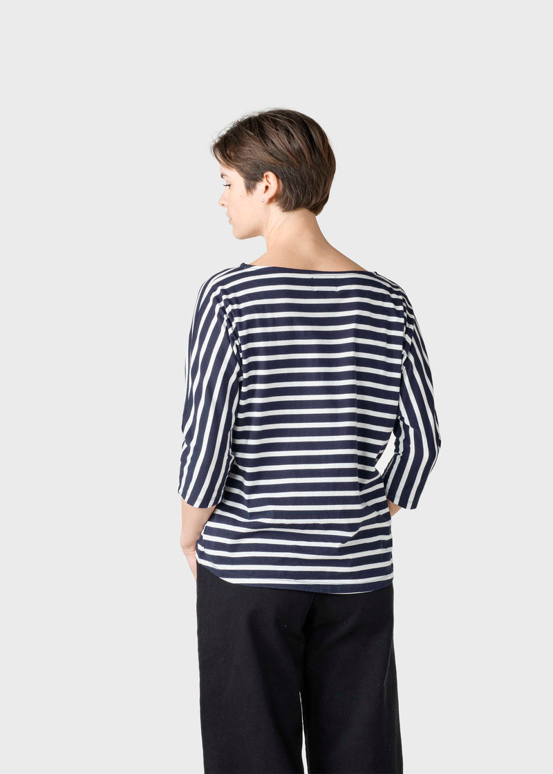 Klitmøller Collective ApS  Emma striped tee T-Shirts Navy/cream