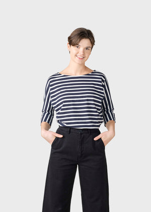 Klitmøller Collective ApS  Emma striped tee T-Shirts Navy/cream