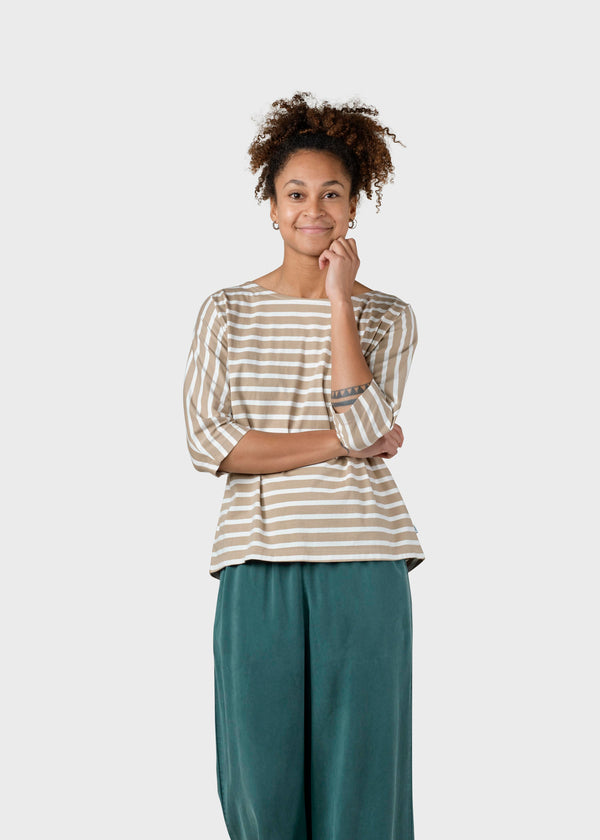 Klitmøller Collective ApS  Emma striped tee T-Shirts Sand/cream