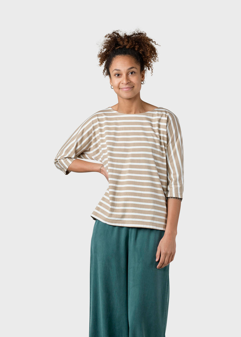 Klitmøller Collective ApS  Emma striped tee T-Shirts Sand/cream