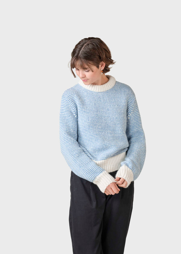 Klitmøller Collective ApS Estelle jumper knit  Knitted sweaters Cream/light blue