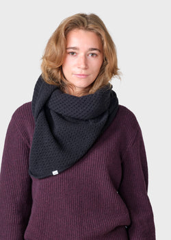 Klitmøller Collective ApS Ester large knit scarf Scarfs Black