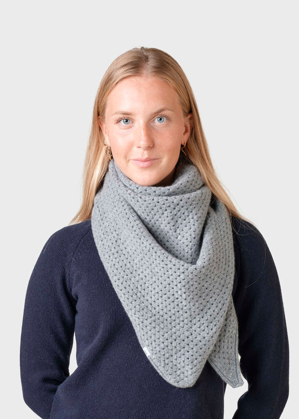 Klitmøller Collective ApS Ester large knit scarf Scarfs Light grey