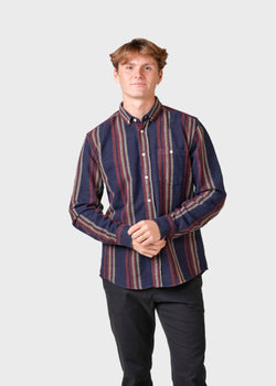 Klitmøller Collective ApS Filipe shirt  Shirts Sand/navy/red