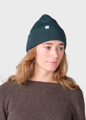 Klitmøller Collective ApS Fine rib beanie Beanies Moss Green