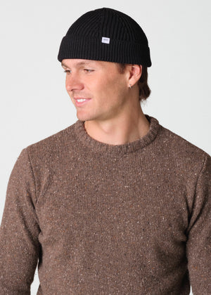 Klitmøller Collective ApS Fine short beanie  Beanies Black