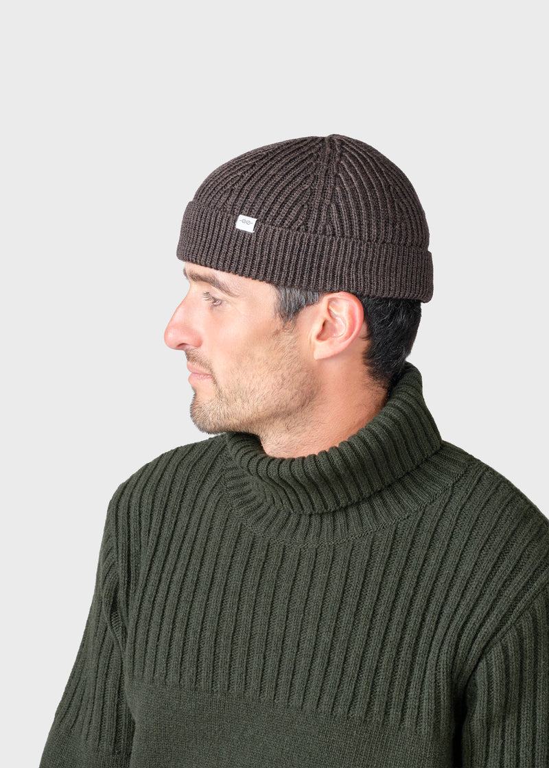 Klitmøller Collective ApS Fine short beanie  Beanies Taupe