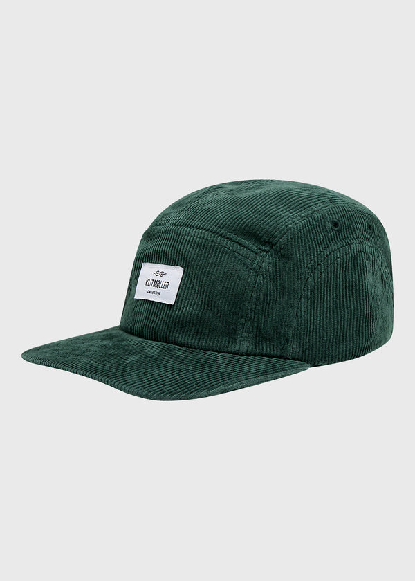 Klitmøller Collective ApS Five panel corduroy cap Caps Moss Green