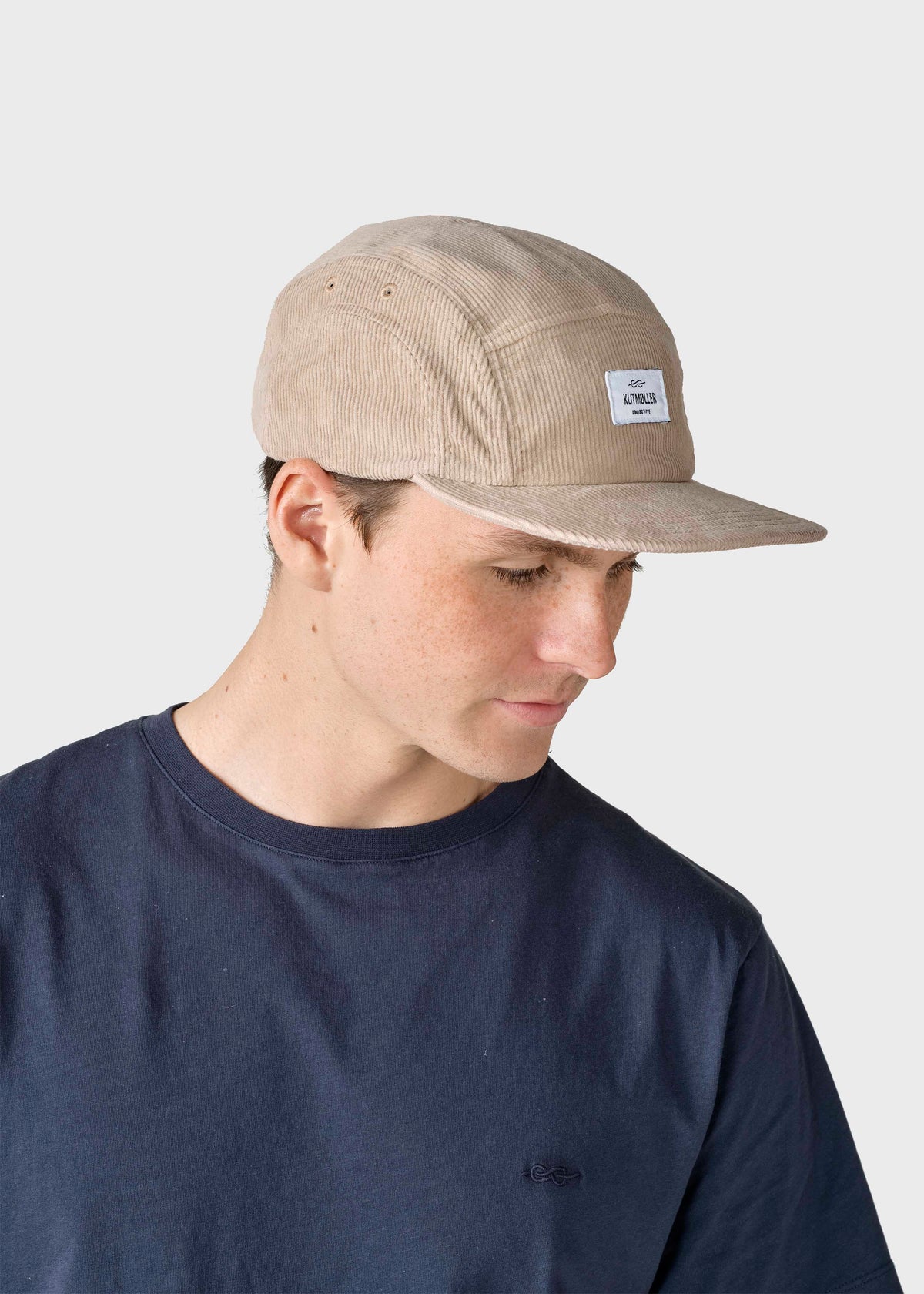 Klitmøller Collective ApS Five panel corduroy cap Caps Sand