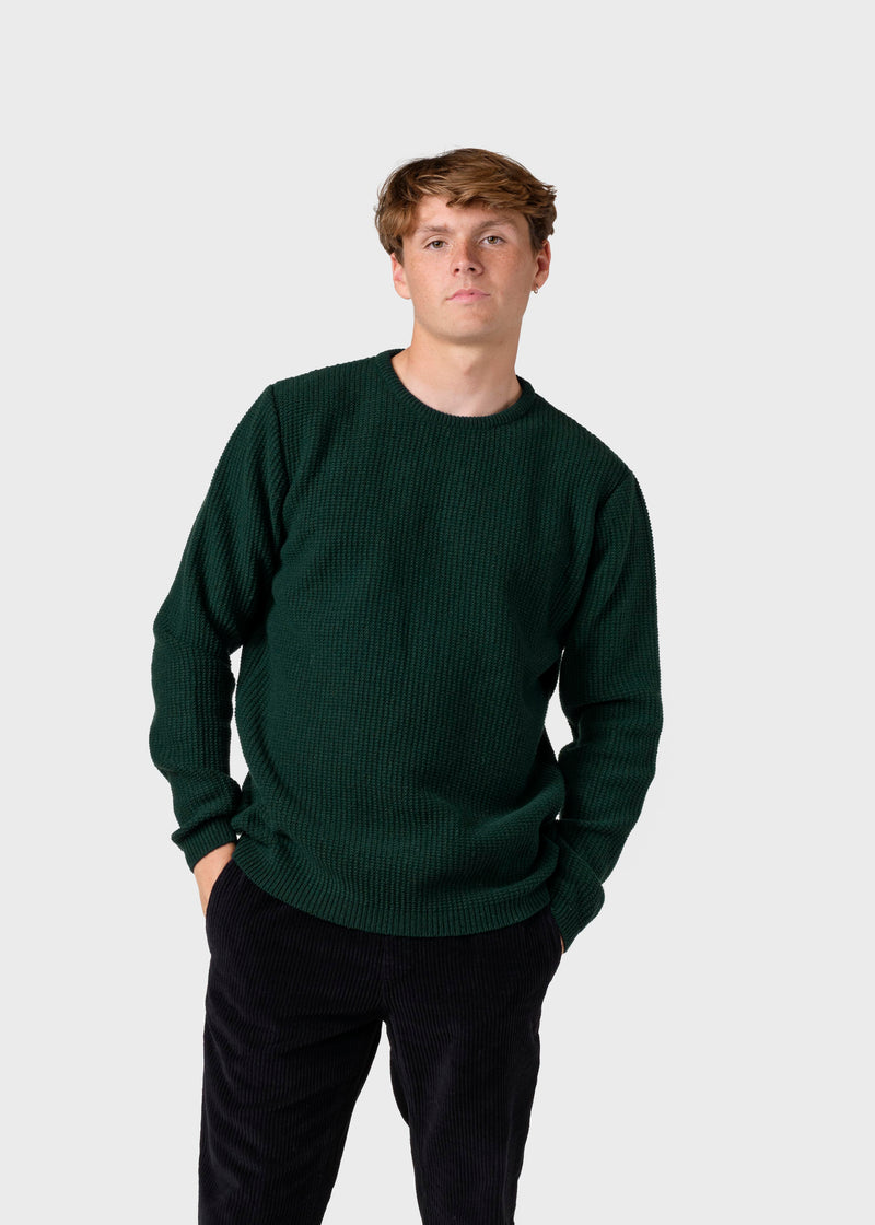 Klitmøller Collective ApS Frede knit Knitted sweaters Moss Green