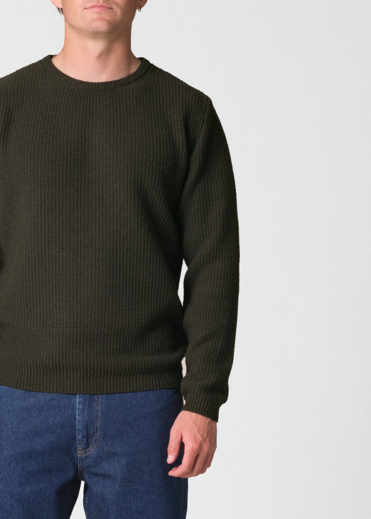 Klitmøller Collective ApS Frede knit Knitted sweaters Olive