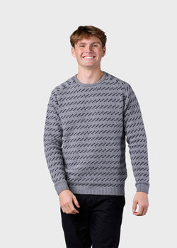 Klitmøller Collective ApS Geir knit  Knitted sweaters Light grey/black