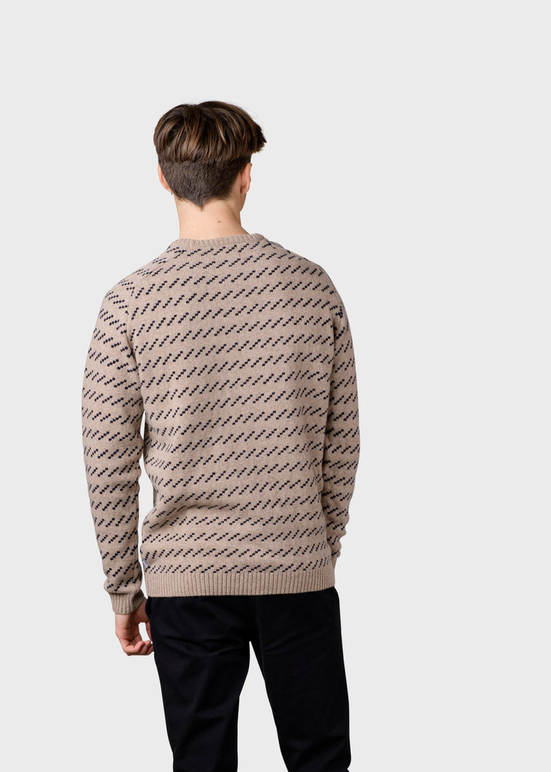 Klitmøller Collective ApS Geir knit  Knitted sweaters Sand/navy
