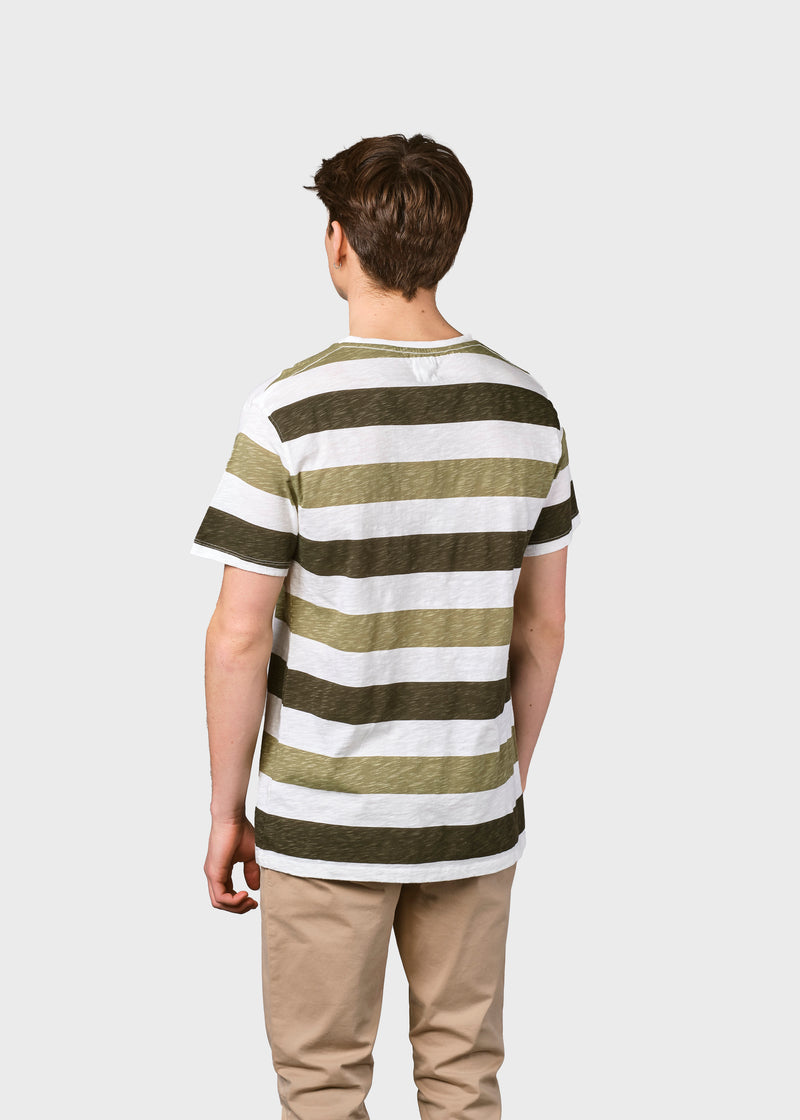 Klitmøller Collective ApS  George tee T-Shirts Cream/olive/pale green