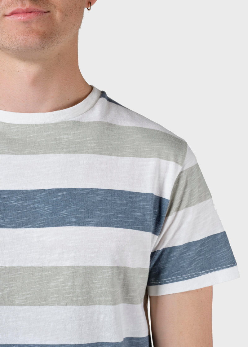 Klitmøller Collective ApS  George tee T-Shirts Sky blue/sage stripes