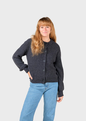 Klitmøller Collective ApS Gerda knit cardigan Knitted sweaters Anthracite