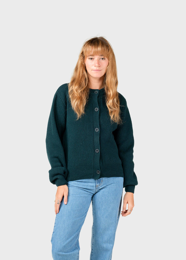 Klitmøller Collective ApS Gerda knit cardigan Knitted sweaters Moss Green