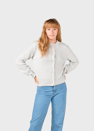 Klitmøller Collective ApS Gerda knit cardigan Knitted sweaters Pastel grey