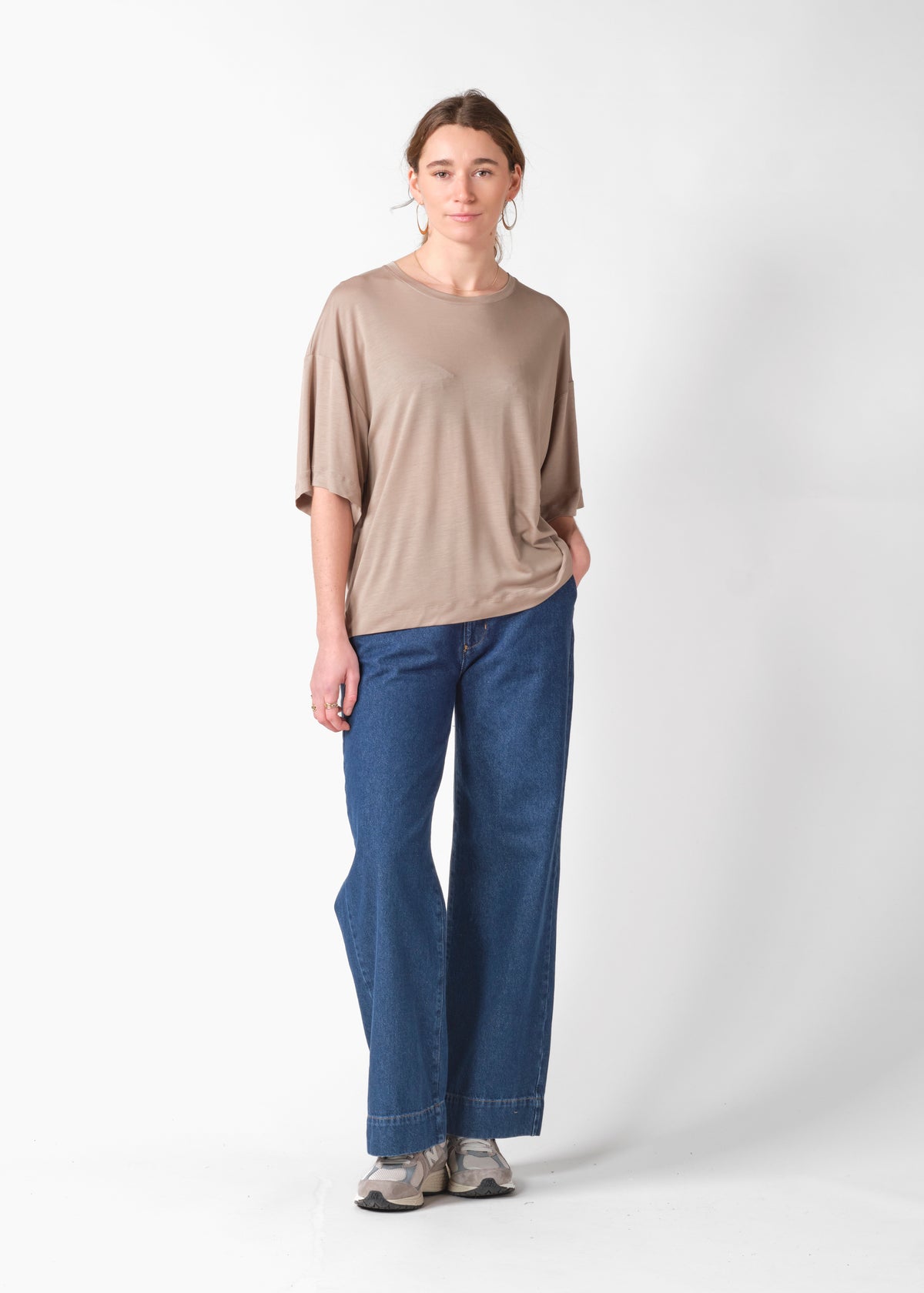 Klitmøller Collective ApS Grace lyocell tee T-Shirts Cashew