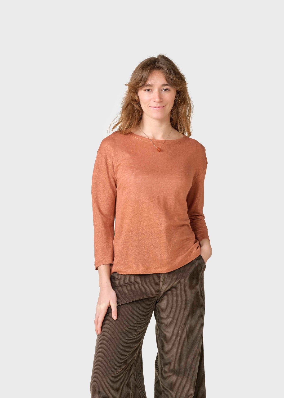 Klitmøller Collective ApS Gudrun LS tee T-Shirts Burnt Sienna
