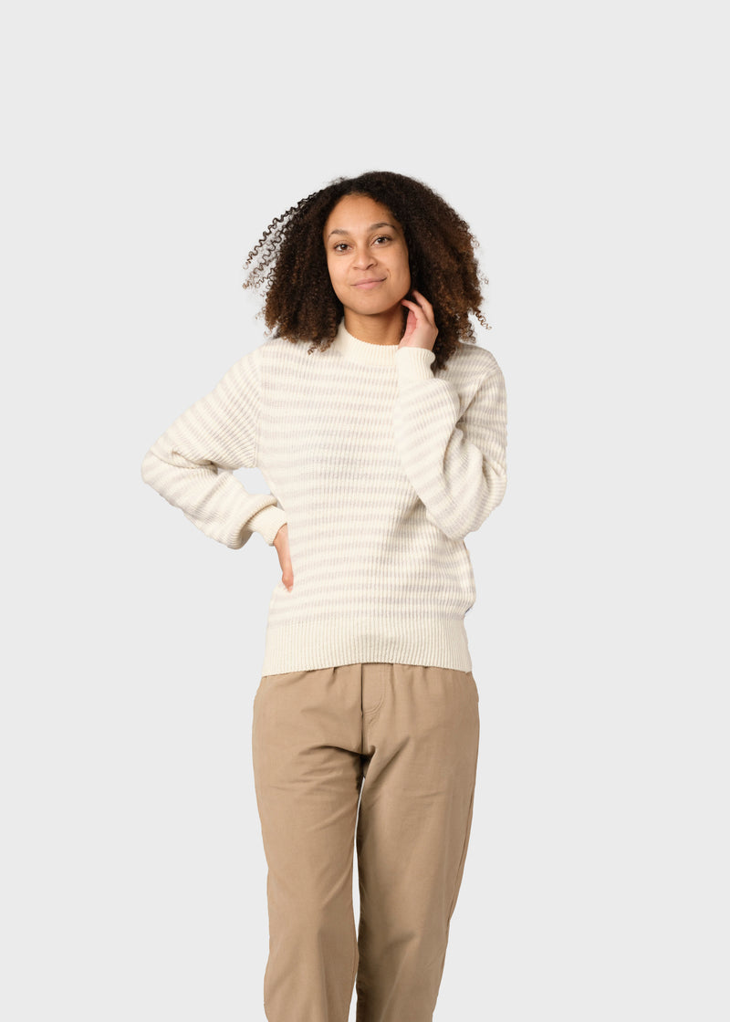 Klitmøller Collective ApS Gunilla knit Knitted sweaters Cream/pastel grey